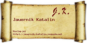 Jauernik Katalin névjegykártya