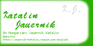 katalin jauernik business card